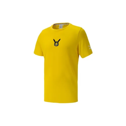 Pokemon PUMA X Pokemon Co-Brand Series T-Shirts Men Yellow