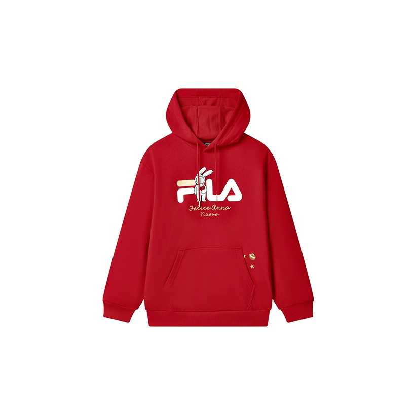 bebcdrshop trends red fila sweatshirt POIZON