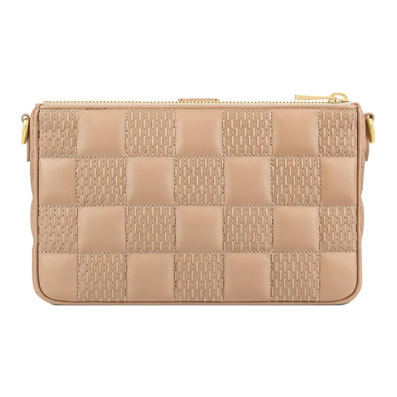 LOUIS VUITTON Pochette Troca Damier Quilt Cashmere Beige-2