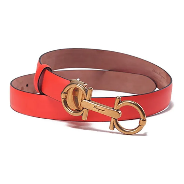 Ferragamo Leather Belts Women's Watermelon Red-3