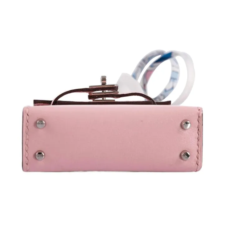 HERMES Kelly Twilly Tadelakt Calfskin Pendant Bag Accessories Women's 3Q RoseSakura Cherry Blossom Pink-3