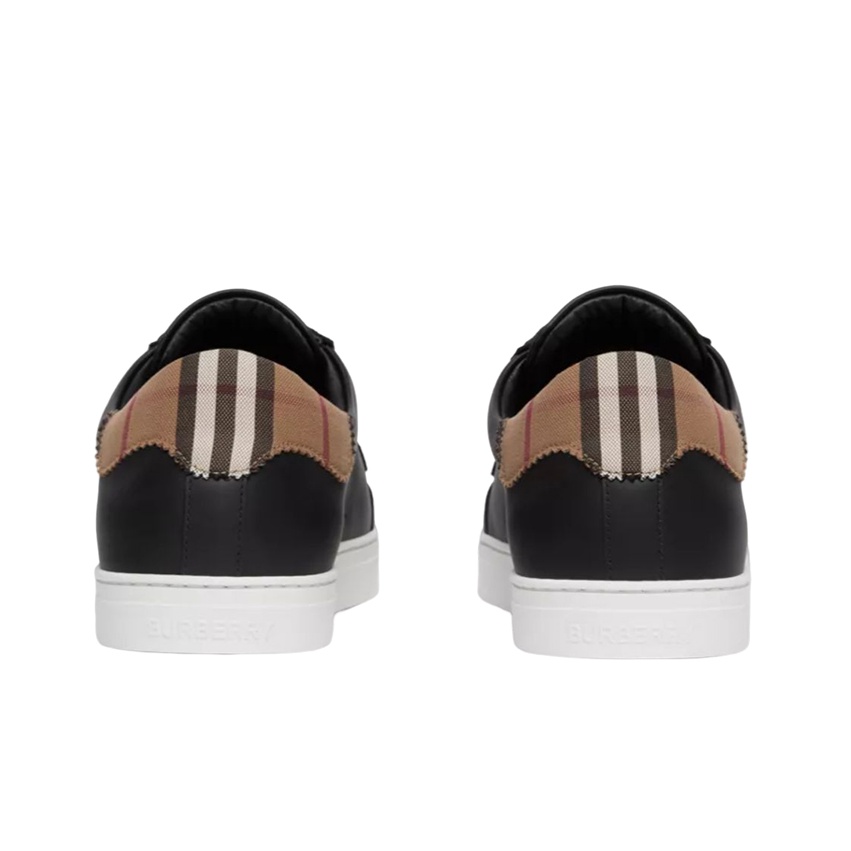 BURBERRY|SNEAKERS (Leather, Suede and Vintage Check Cot Burberry Leather Suede and Vintage Check Cotton Sneakers