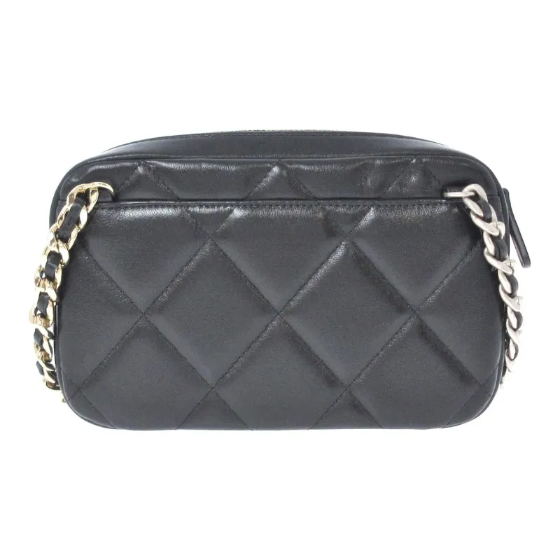 CHANEL 19Bag Lambskin Camera Bag, Crossbody Bag, Shoulder Bag Women's Black-2