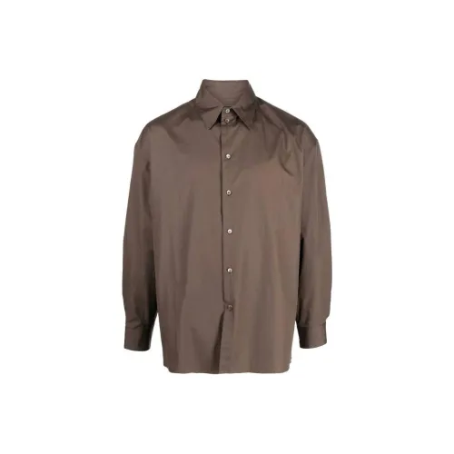 Lemaire Shirts Men Brown