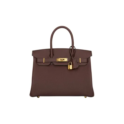 HERMES Birkin Togo Calfskin Birkin Bag Handbags Women's 0G Rouge Sellier Saddle Red