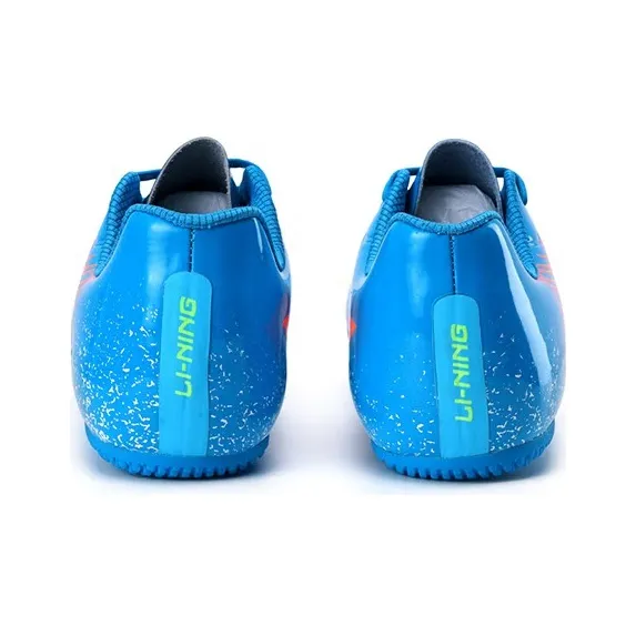 LiNing Wear Resistant Lightweight Rebound Low Top Running Shoes Men's Blue Orange-3