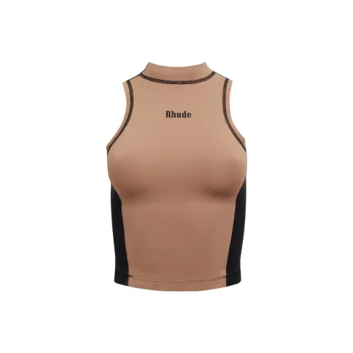 RHUDE Tank Tops Women's Khaki