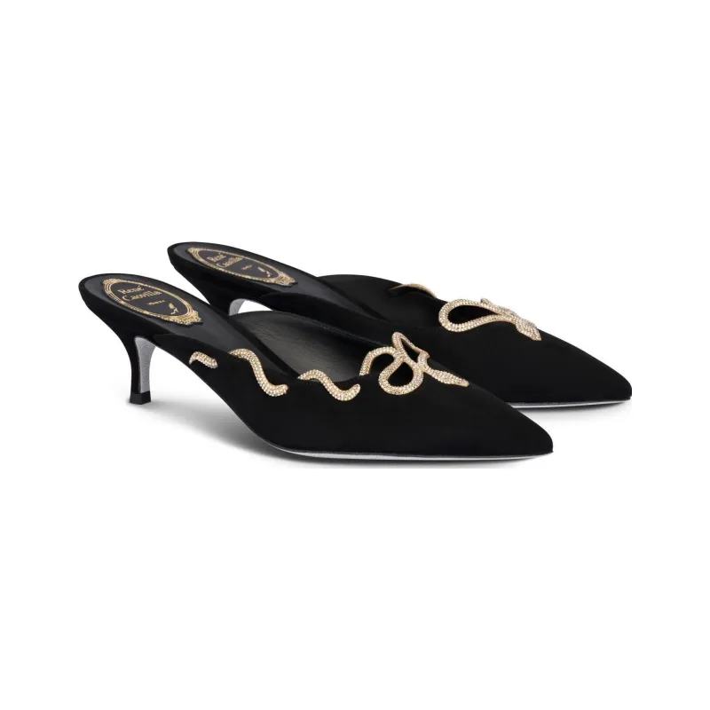 René Caovilla Morgana Embellished 55mm Mules-2
