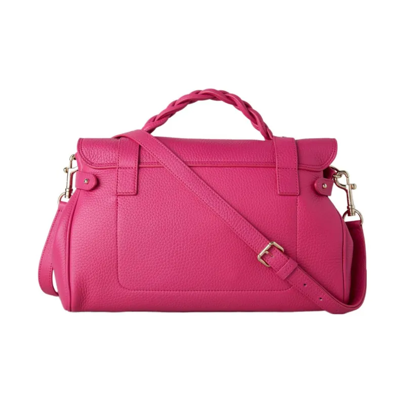 Mulberry Alexa Textured Leather Shoulder Bag Crossbody Bag Handbag Women's Pink-2