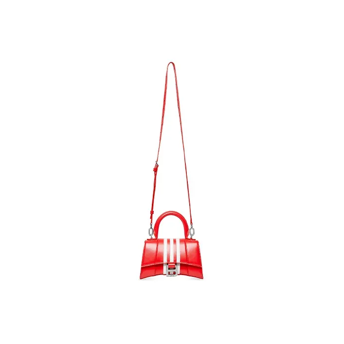 Balenciaga X Adidas Hourglass Xs Box Handbag Red-1