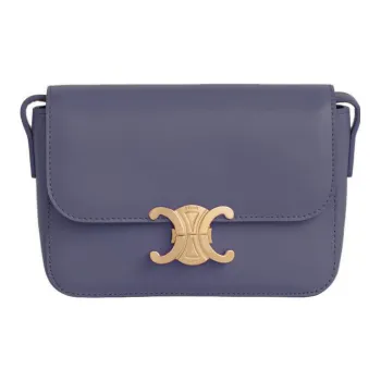CELINE Triomphe Shiny Calfskin Shoulder Bag Crossbody Bag Extra Mini Women's Lavender