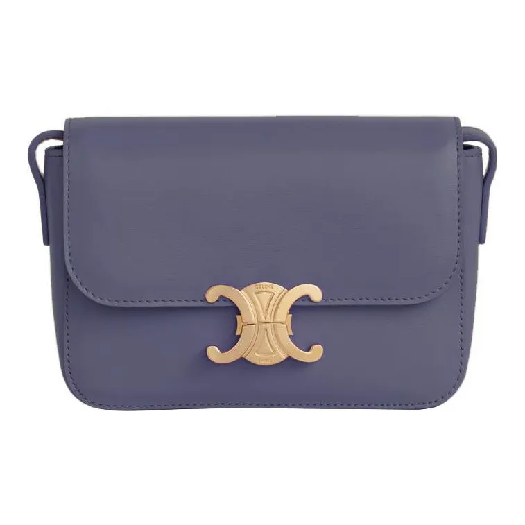 CELINE Triomphe Shiny Calfskin Shoulder Bag Crossbody Bag Extra Mini Women's Lavender-0