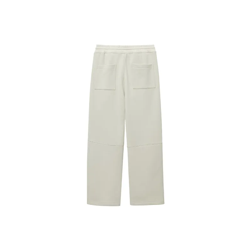 NANS STUDIO Straight Thickened And Fleece Lined Casual Pants Men's-1