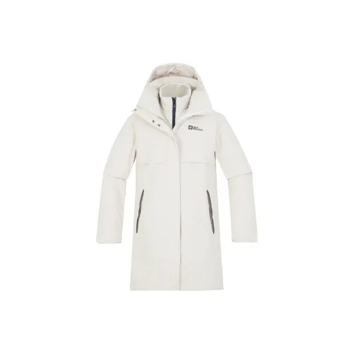 JACK WOLFSKIN Windbreaker Jackets Women's Pearl White/5062