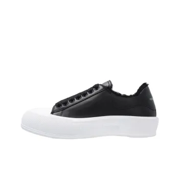 Alexander McQueen Deck Low Top Stylish Skateboarding Shoes Women's Black