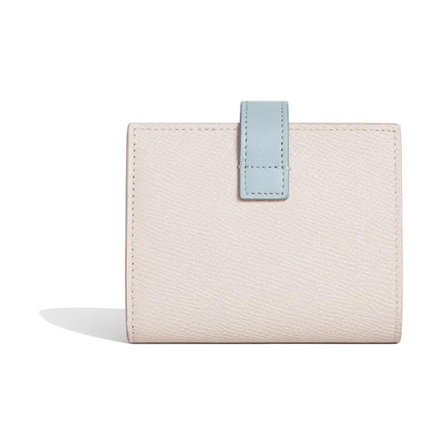 CELINE Grained Calfskin Wallet Women's Pink/Blue-2