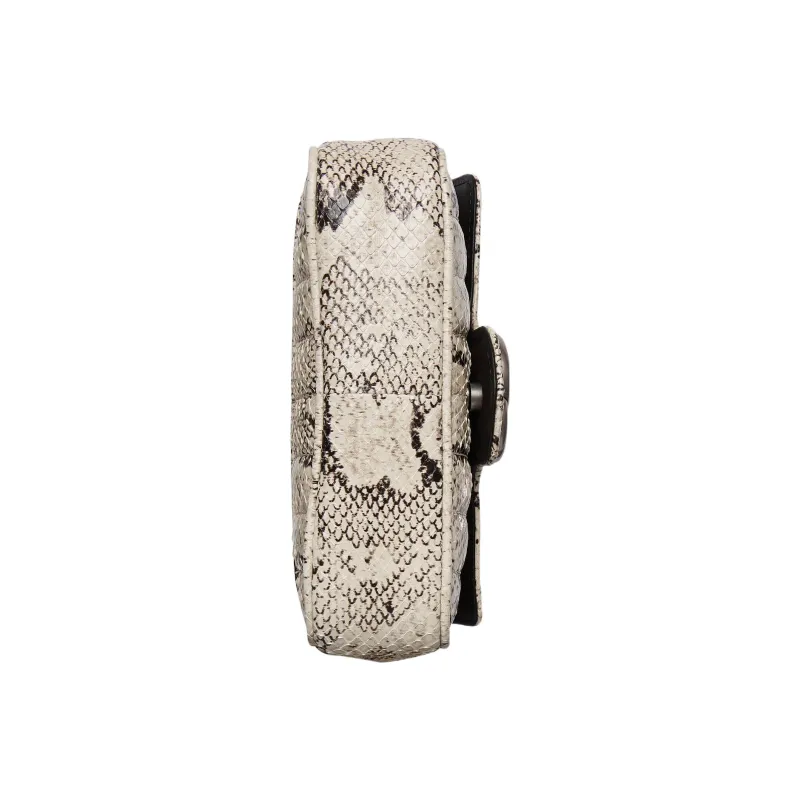 GUCCI GG Marmont Python Skin Crossbody Bag Shoulder Bag Women's Beige-6