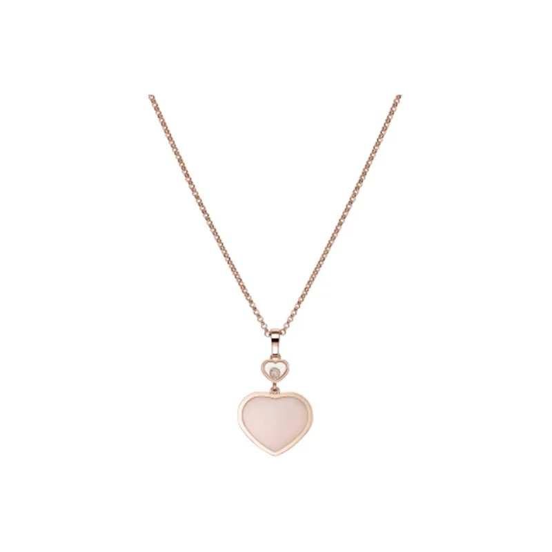 CHOPARD Happy Hearts 18K Rose Gold Necklaces Women's-0