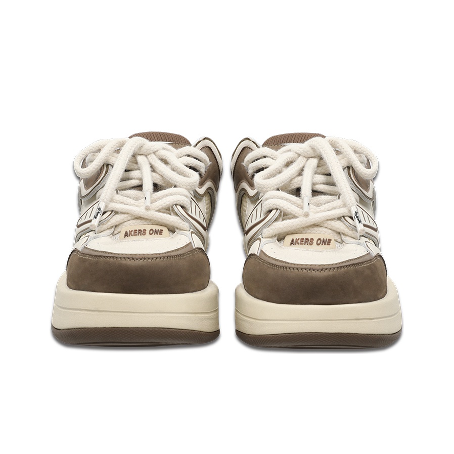PCMY Skateboard Shoes Unisex Low-Top Vintage Brown US M 10