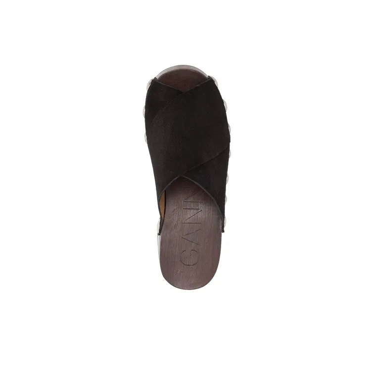 GANNI Stud detail Open Toe Sandals-4