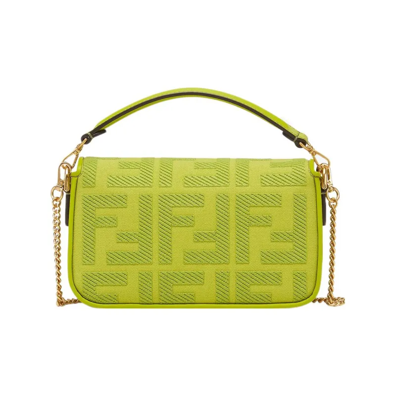 FENDI Baguette Canvas Portable Crossbody Bag Shoulder Bag Mini Women's Sprout Green-2
