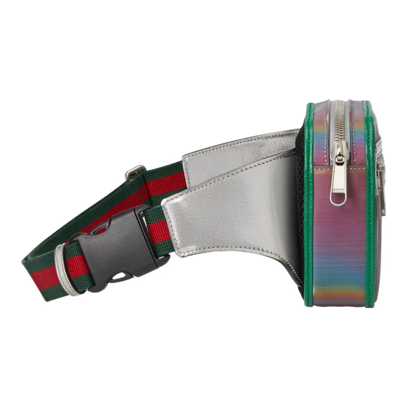 GUCCI Leather Shoulder Bag Crossbody Bag Sling Bag Fanny Pack Unisex Multicolor-3