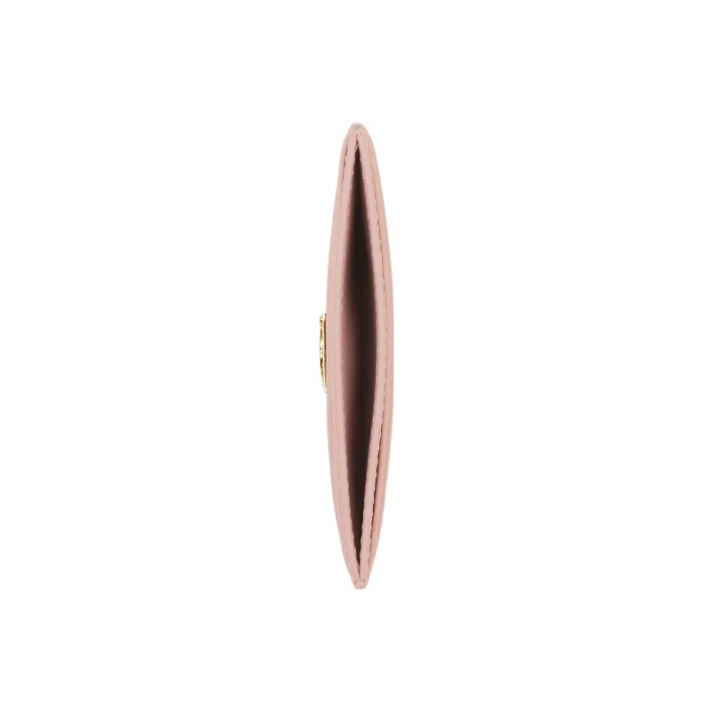Burberry Textured Calfskin Card Holder Women's Dark Pink-3
