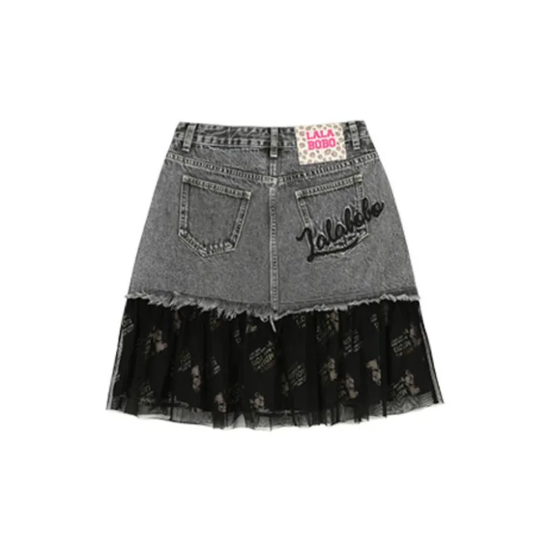 LALABOBO Denim Short Skirts Women's-4