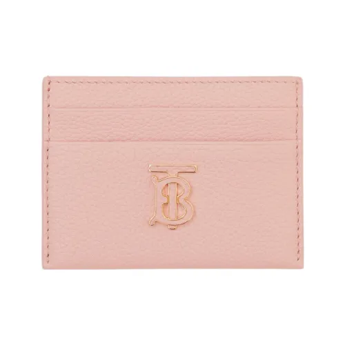 Burberry Textured Calfskin Card Holder Women's Dark Pink