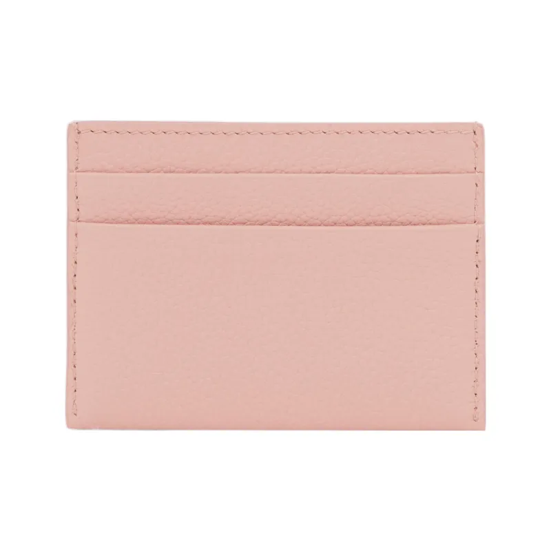 Burberry Textured Calfskin Card Holder Women's Dark Pink-2