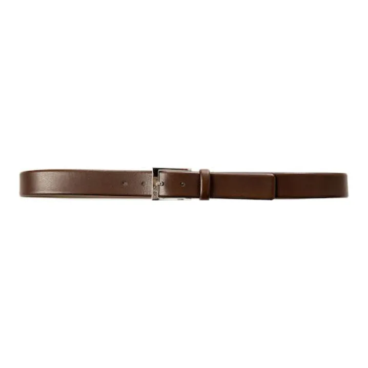 HUGO BOSS Pin Buckle Fashion Casual Cow Leather Belt Men's Brown Width: 3.5cm-2