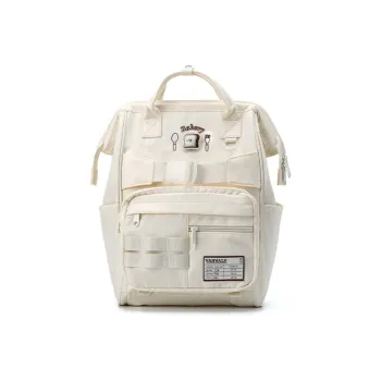 VANWALK Polyester Backpack Large Size Unisex Vanilla White/Adorable Black/Cheese Yellow