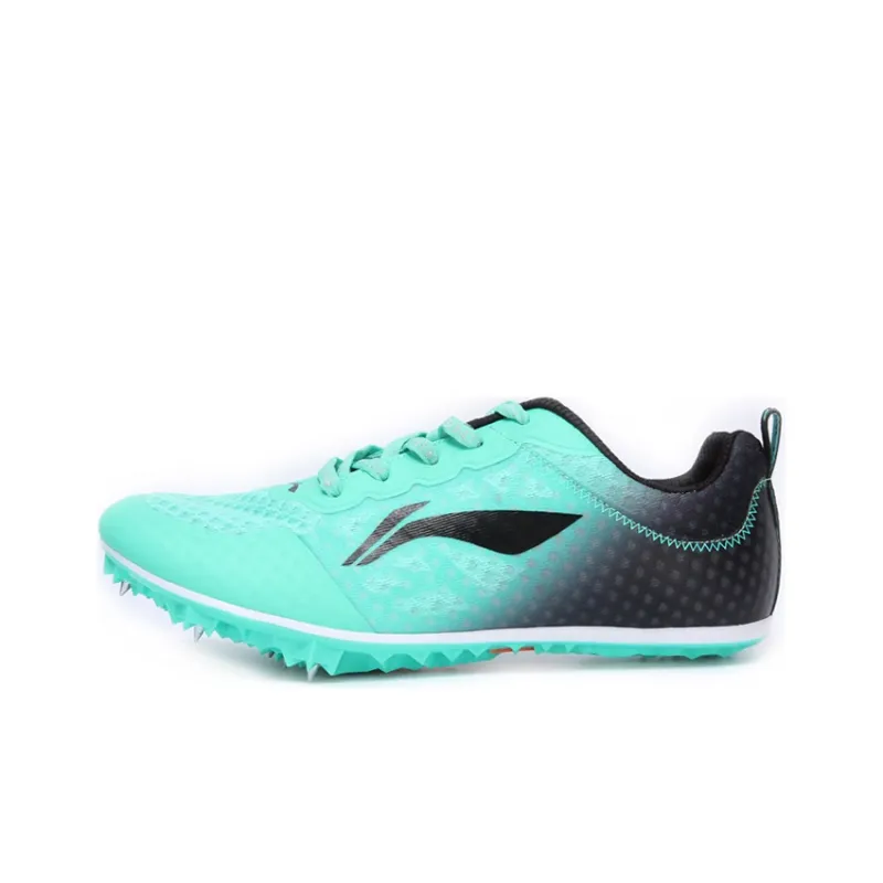 LiNing Wear Resistant Breathable Rebound Low Top Running Shoes Unisex Green Black-0