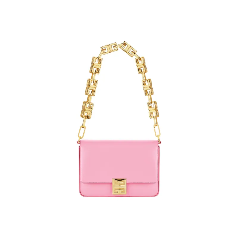 Givenchy 4G Calfskin Crossbody Handbag, Shoulder Bag Medium Size Women's Bright Pink-0