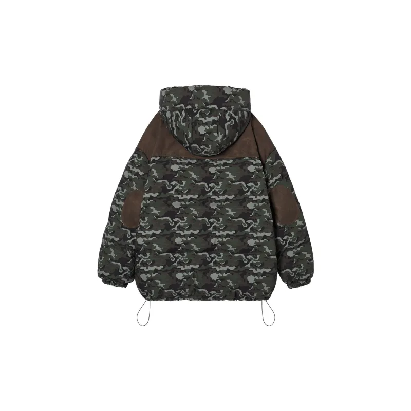 I'M ONE Camouflage Hooded Loose Fit Down Jacket Unisex Camouflage-1