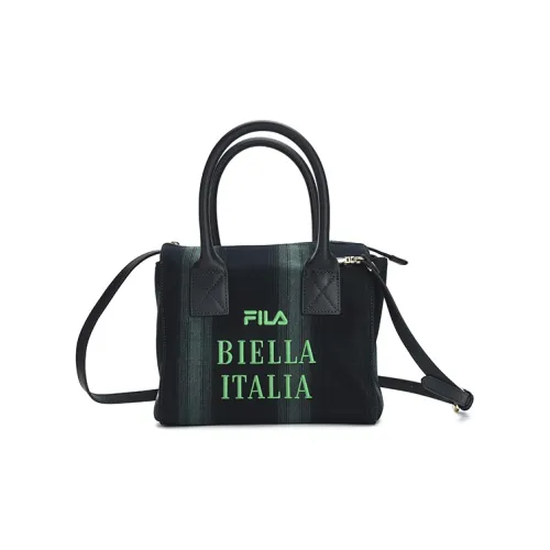 FILA Cow Leather With Fabric Handbag Shoulder Bag Crossbody Bag Regular Women's Dark Jasper