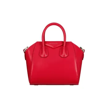 GIVENCHY Antigona Cow Leather Shoulder Bag Crossbody Bag Handbag Mini Women's Red