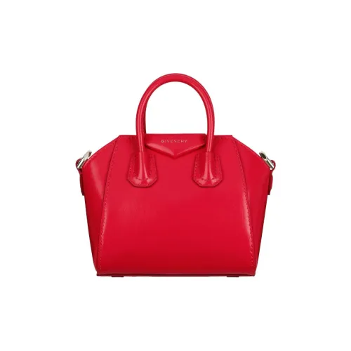 GIVENCHY Antigona Cow Leather Shoulder Bag Crossbody Bag Handbag Mini Women's Red