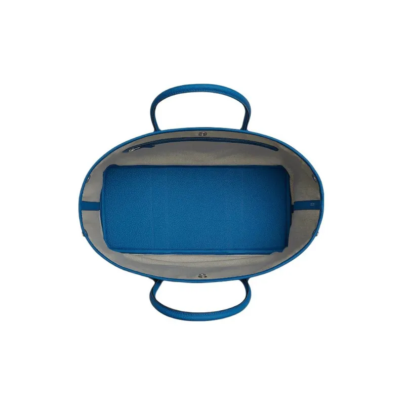 HERMES Garden Party Negonda Calfskin Handbag Unisex 71 Bleu France French Blue-2