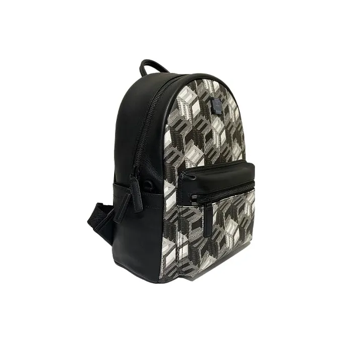 MCM Textile, Cow Leather, Artificial Leather Backpack Small Size Unisex Black-1