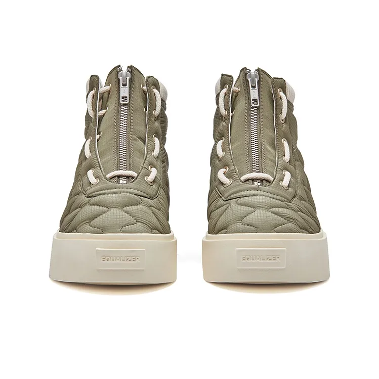 EQLZ EQUALIZER FAULT HI Abrasion Resistant Slip Resistant Low Top Skateboard Shoes Unisex Army Green Misprint-4
