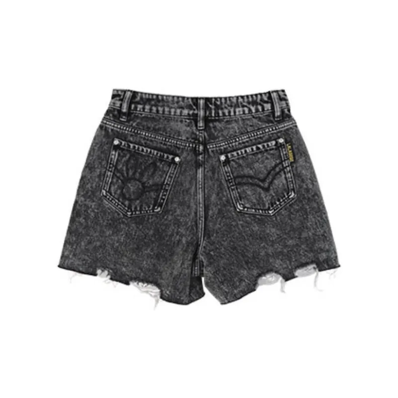 LALABOBO Denim Shorts Women's Gray-1