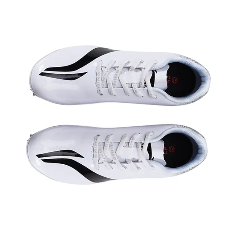 LiNing Anti Slip Wear Resistant Lightweight Coverage Low Top Running Shoes Men's White-2