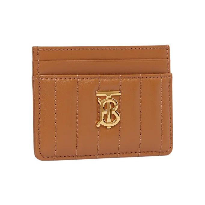 Burberry Lola Lola Bag Lambskin Card Holder Women's Brown-1