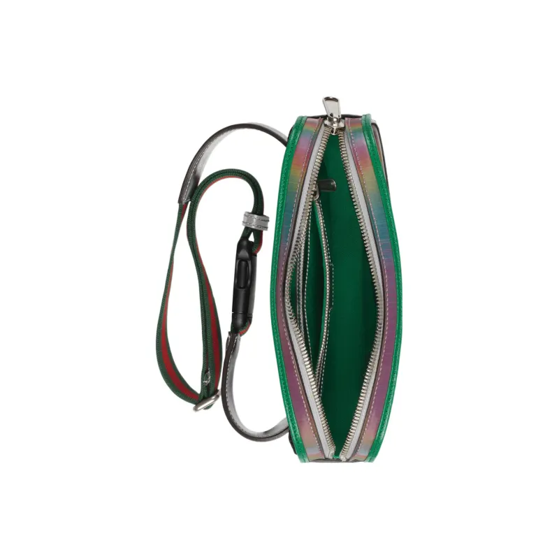GUCCI Leather Shoulder Bag Crossbody Bag Sling Bag Fanny Pack Unisex Multicolor-5
