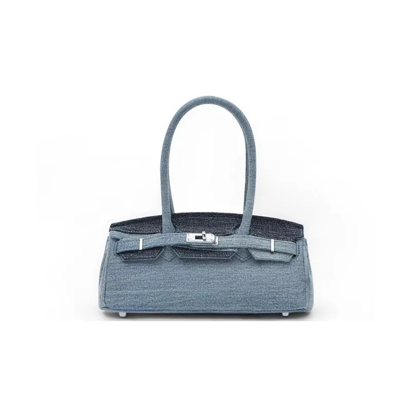 Margin Goods Canvas Handbag Mini Women's Blue/Black-5