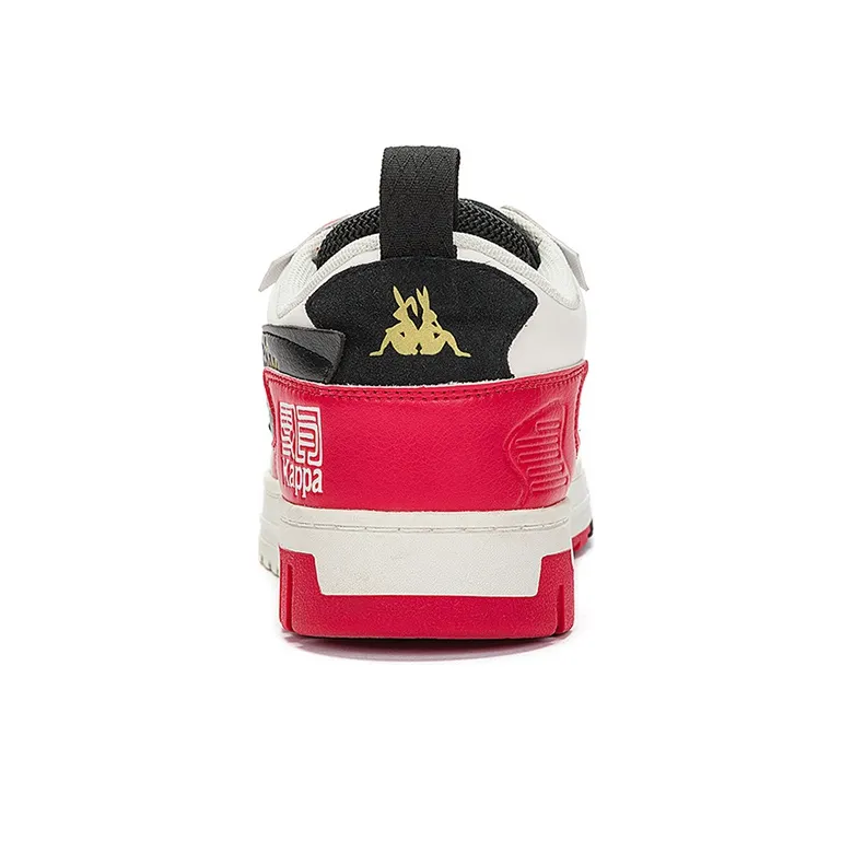 Kappa Low Top Skateboard Shoes Unisex Red White Black-5