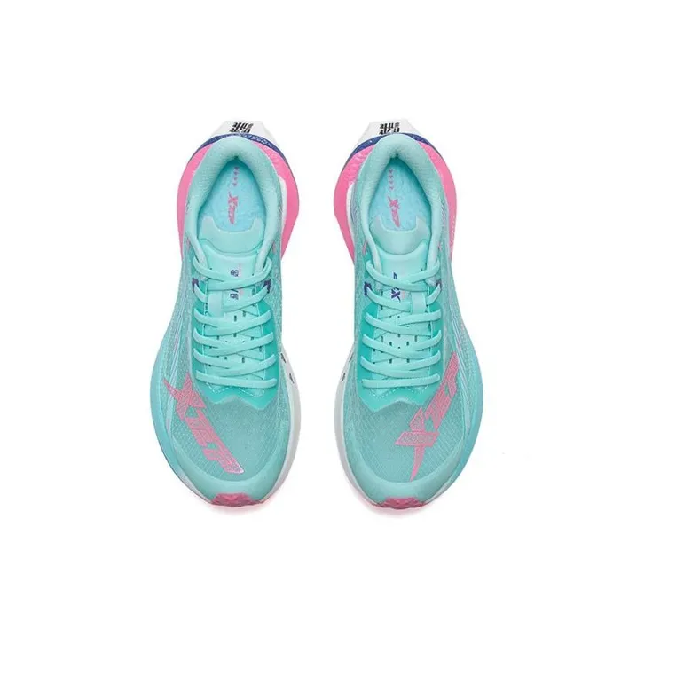 XTEP 160X 2.0 Pro Cushioning Anti Slip Wear Resistant Breathability Low Top Running Shoes Women's Blue-2