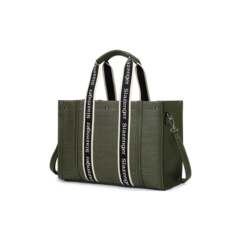 Slazenger Canvas With PU Canvas Bag Combo Bag Tote Tote Bag Shopping Bag Crossbody Handbag Regular Unisex Multicolor-8