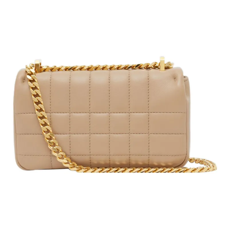Burberry Lola Bag Lambskin Shoulder Bag, Crossbody Bag Mini Women's Oats Beige-3